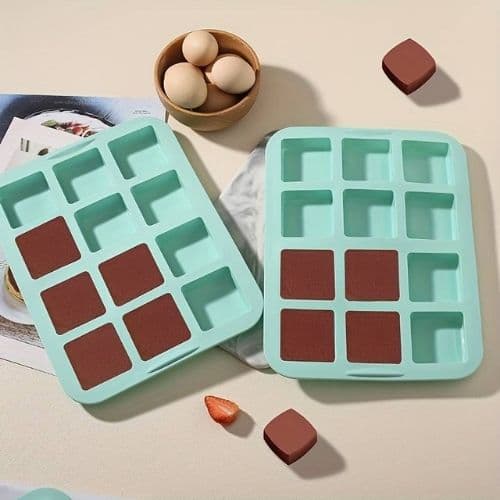 Moule À Chocolat Cube en Silicone, 12 Cavités