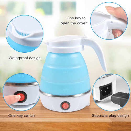 Mini Bouilloire Pliable en Silicone 600ml
