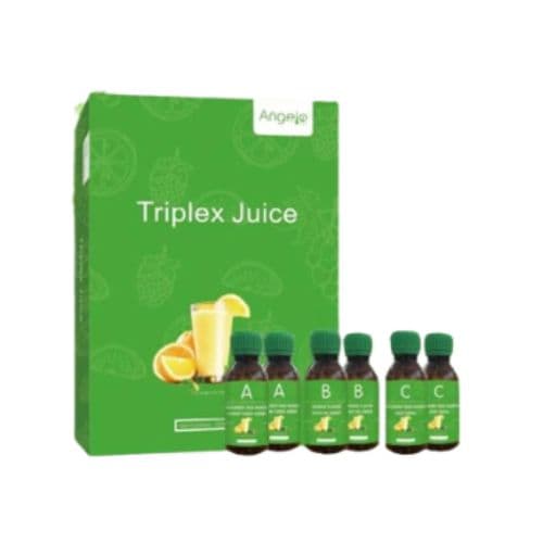 Jus Triplex ANGELO HZS, Évacue les Toxines, Compléte la Nutrition, 6 bouteilles 120 ml