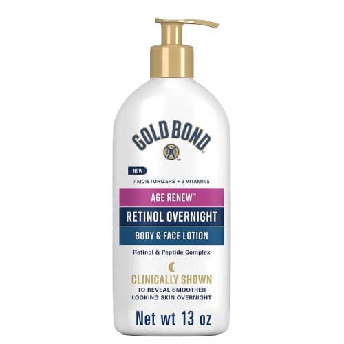 Lotion pour le corps et le visage à la rétinol et peptides GOLD BOND AGE RENEW RETINOL OVERNIGHT 368g