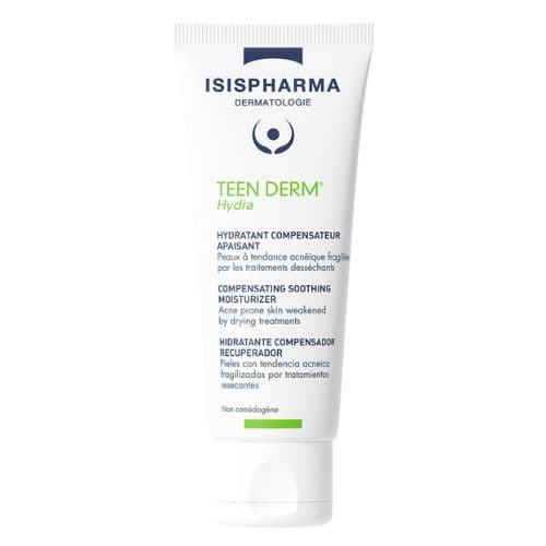 Crème hydratante apaisante compensatrice pour peaux grasses avec imperfections Teen Derm ISISPHARMA 40ml