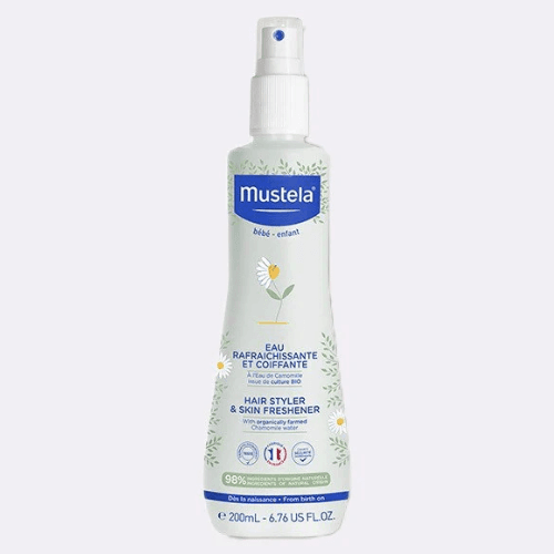 Eau Rafraichissante et Coiffante Bébé à l'eau de Camomille Bio MUSTELA 200 ML