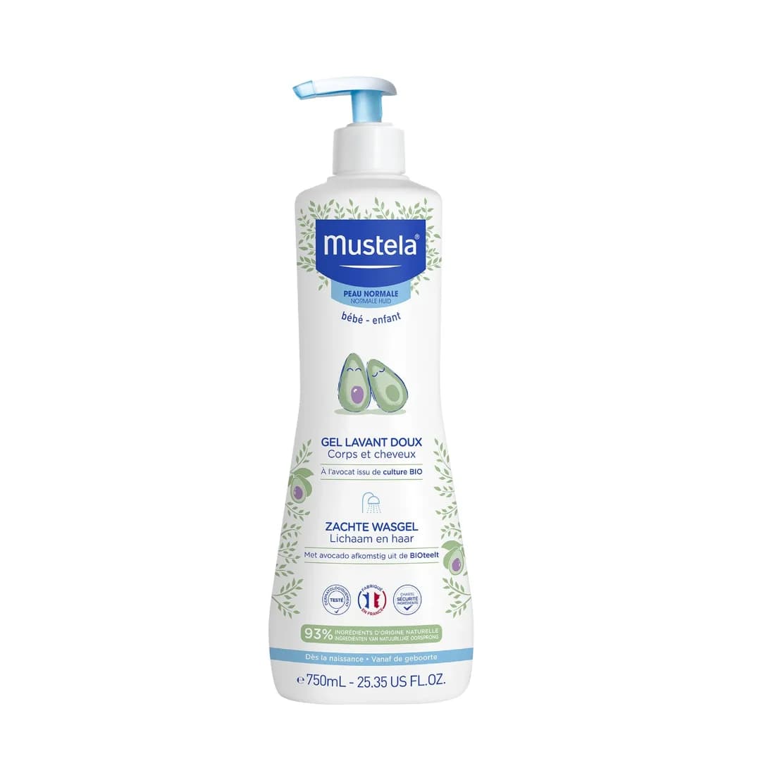 Gel Lavant Doux Bébé à l'avocat BIO MUSTELA 750 ML
