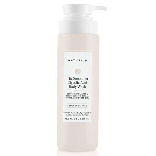 Gel douche exfoliant à l'acide glycolique The Smoother NATURIUM 500ml