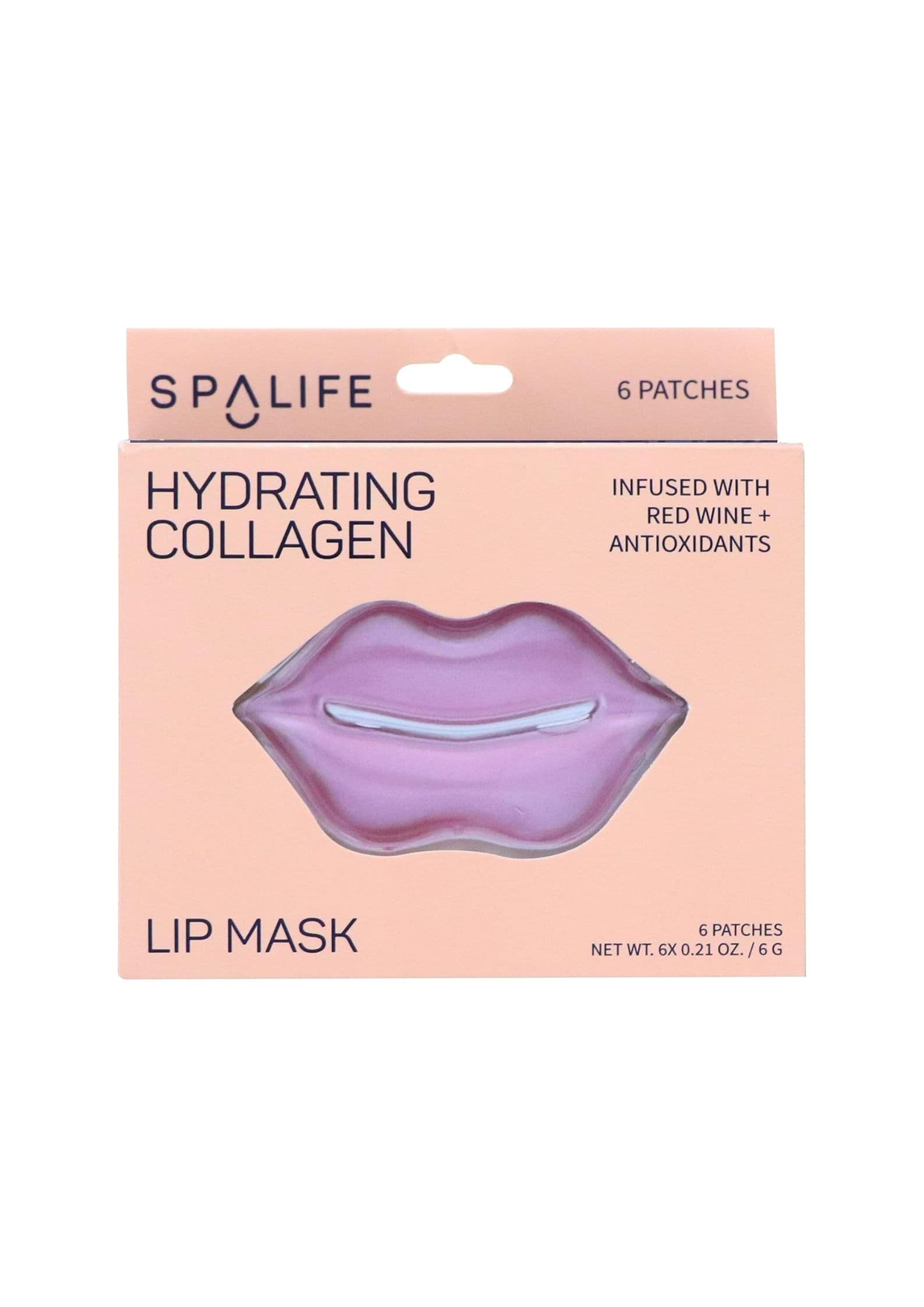 Masque à lèvres hydratant au collagène et au vin rouge SPALIFE 6pcs