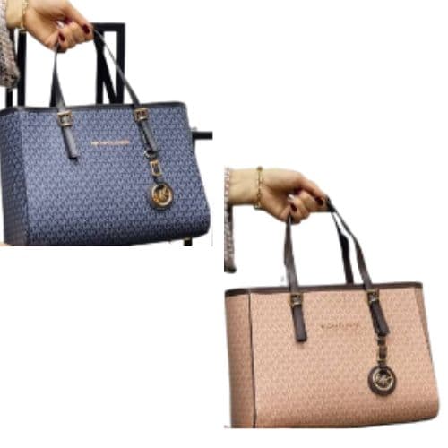 Sac à Main Cuir Saffiano et Toile Enduite Michael Kors