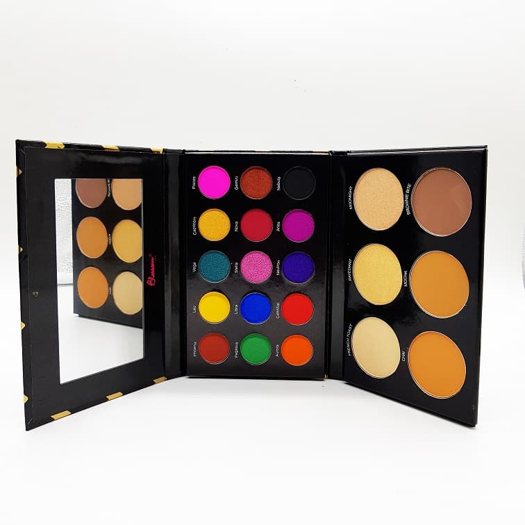 Palette de Maquillage Noire 3 en1 Blossom