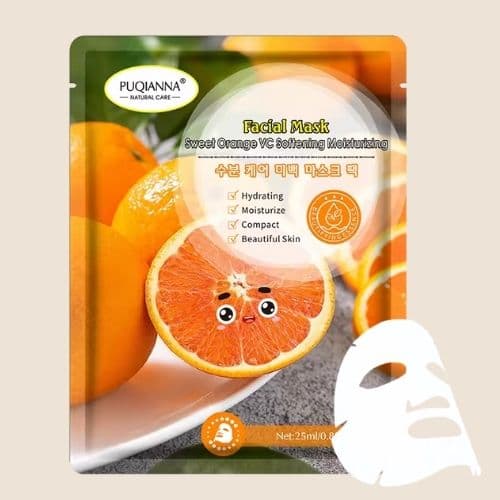 Masque Facial PUQIANNA à l'Orange Vitamine C 25ml
