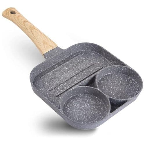 Poêle à oeufs Grill Anti-adhésive avec 3 Sections