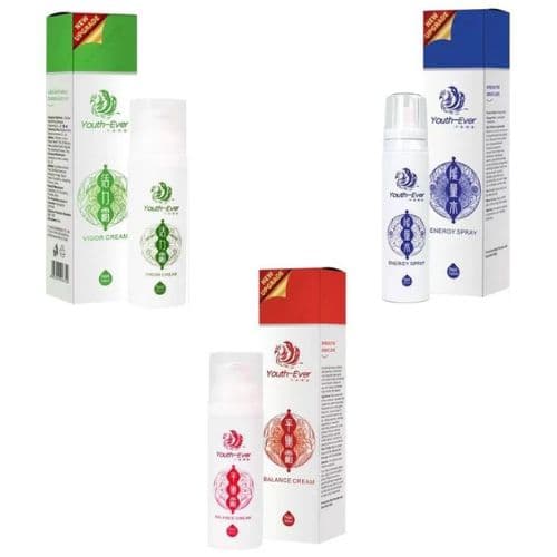 Kit 3 Produits: Crème Vigor vitalité Youth-Ever 60ml, Spray Energétique Youth-Ever 120ml, Crème Balance pour l’équilibre Youth-Ever 60ml