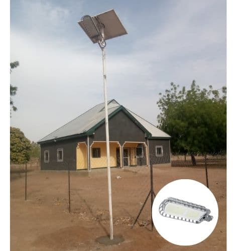 Lampadaire solaire All in two BLUE CARBON 120W, Panneau solaire/5800Lm 56W LED/90Ah, LiFePO4 Battery, Modèle BCT-OLK2.0, Garantie 12 mois