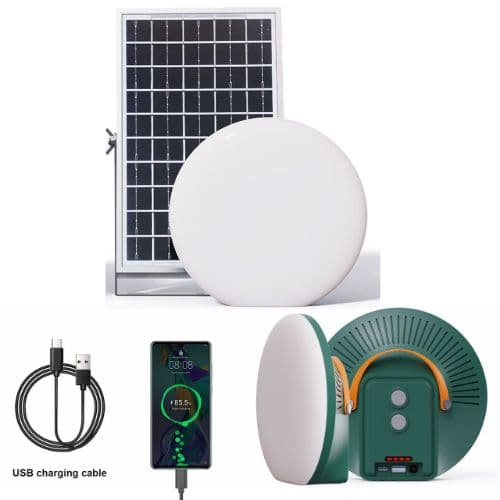 SEM Lampe solaire portable 1200Lumens / 12W Panneau solaire, 10000mAh Batterie, Modèle SEM-M, Garantie 12 mois