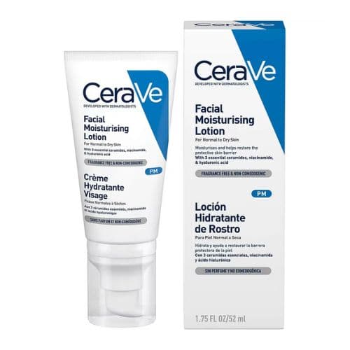 CERAVE Crème Hydratante Visage PM à la niacinamide et acide hyaluronique 52ml
