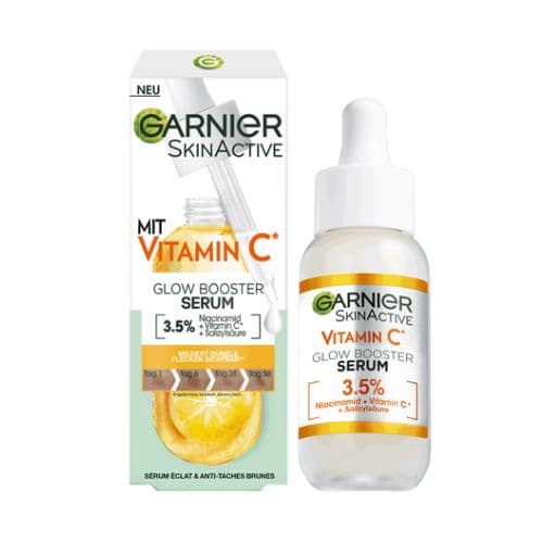 Sérum booster d'éclat vitamine c avec 3.5% de niacinamide + vitamine c et acide salicylique GARNIER 30ml