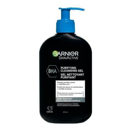 Gel nettoyant purifiant BHA à l'acide salicylique et au charbon GARNIER 250ml