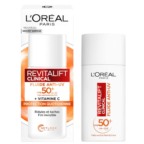 Fluide Anti-UV SPF50+ Vitamine C REVITALIFT CLINICAL L’ORÉAL 50ml